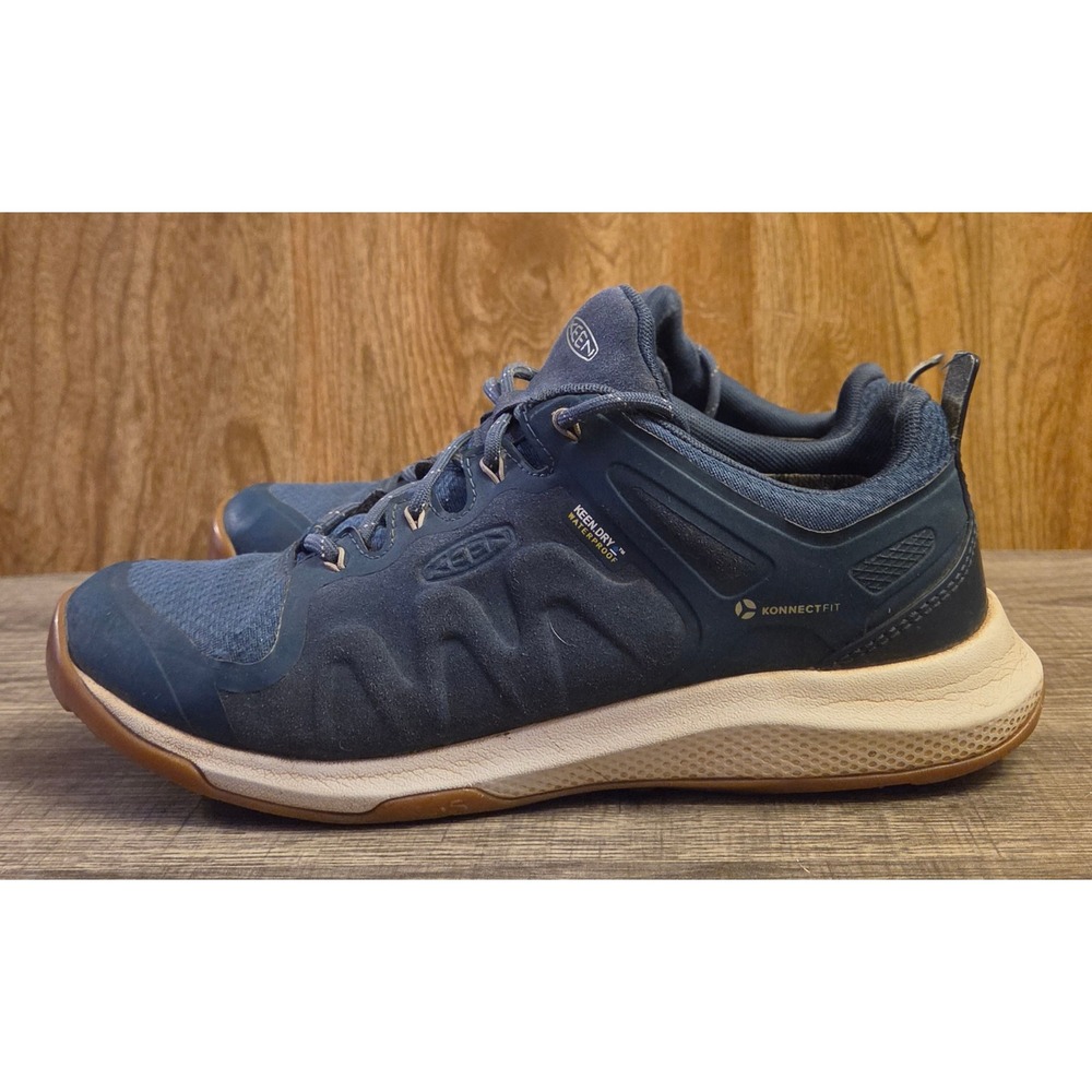 Keen Explore Waterproof Konnect Fit Low Hiking Shoes Sneakers Womens Size 8 Blue View 3